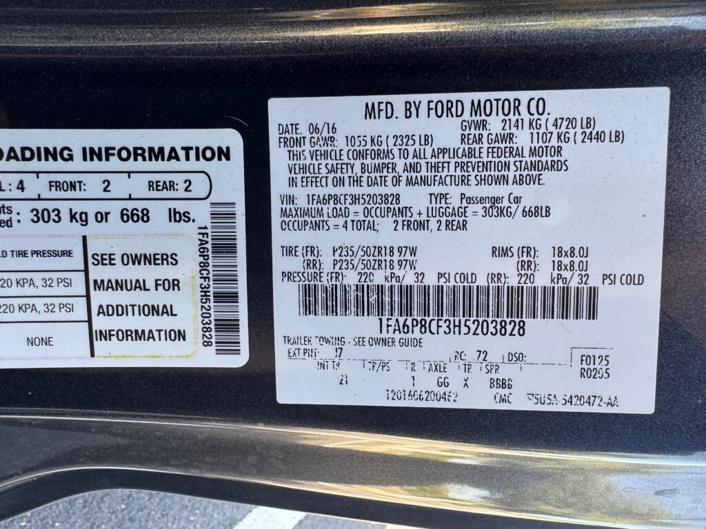 2017 Ford Mustang GT Manual