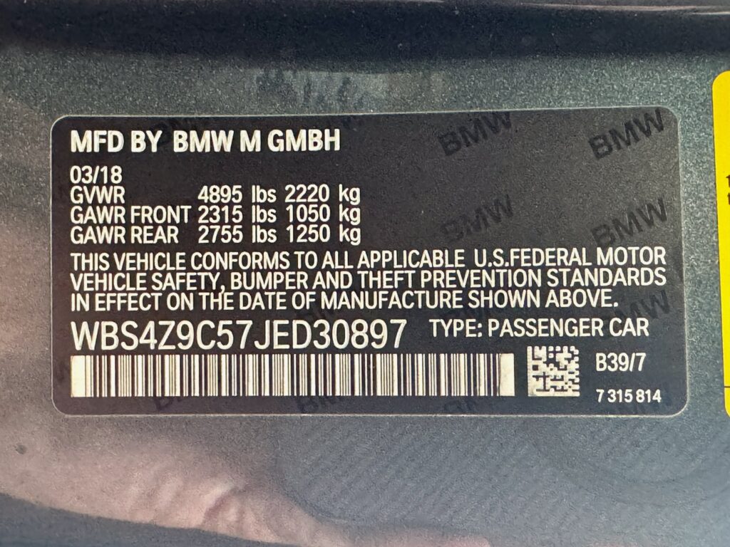 2018 BMW M4 Competition Convertible
